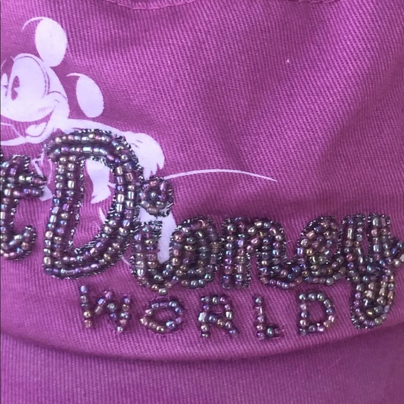 Disney Baseball Hat Cap Beaded Purple Walt Disney World Parks Authentic Original - Picture 3 of 10